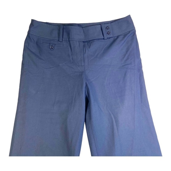 Ann Taylor navy capri pants button hem women's 12 - Picture 4 of 12